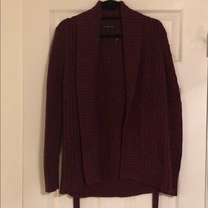 Banana Republic Cardigan w/ Waist Tie, Maroon - XS